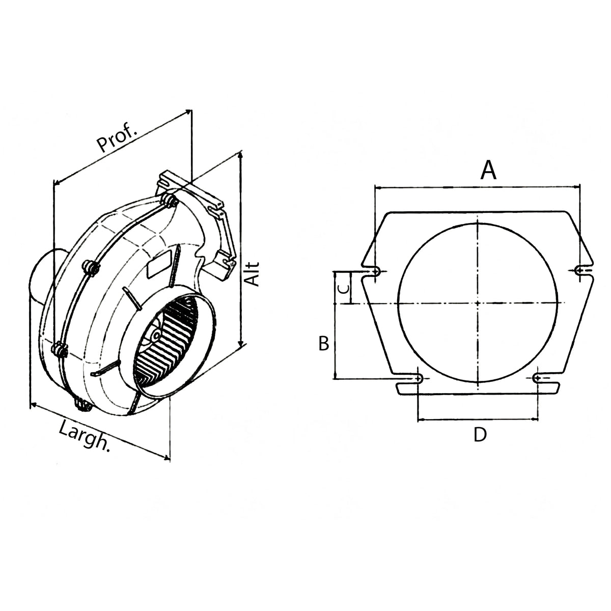 Aspiratore Ocean Technologies 550 mc/ora a parete