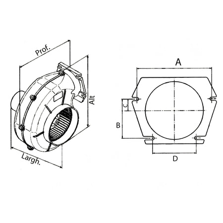 Aspiratore Ocean Technologies 550 mc/ora a parete