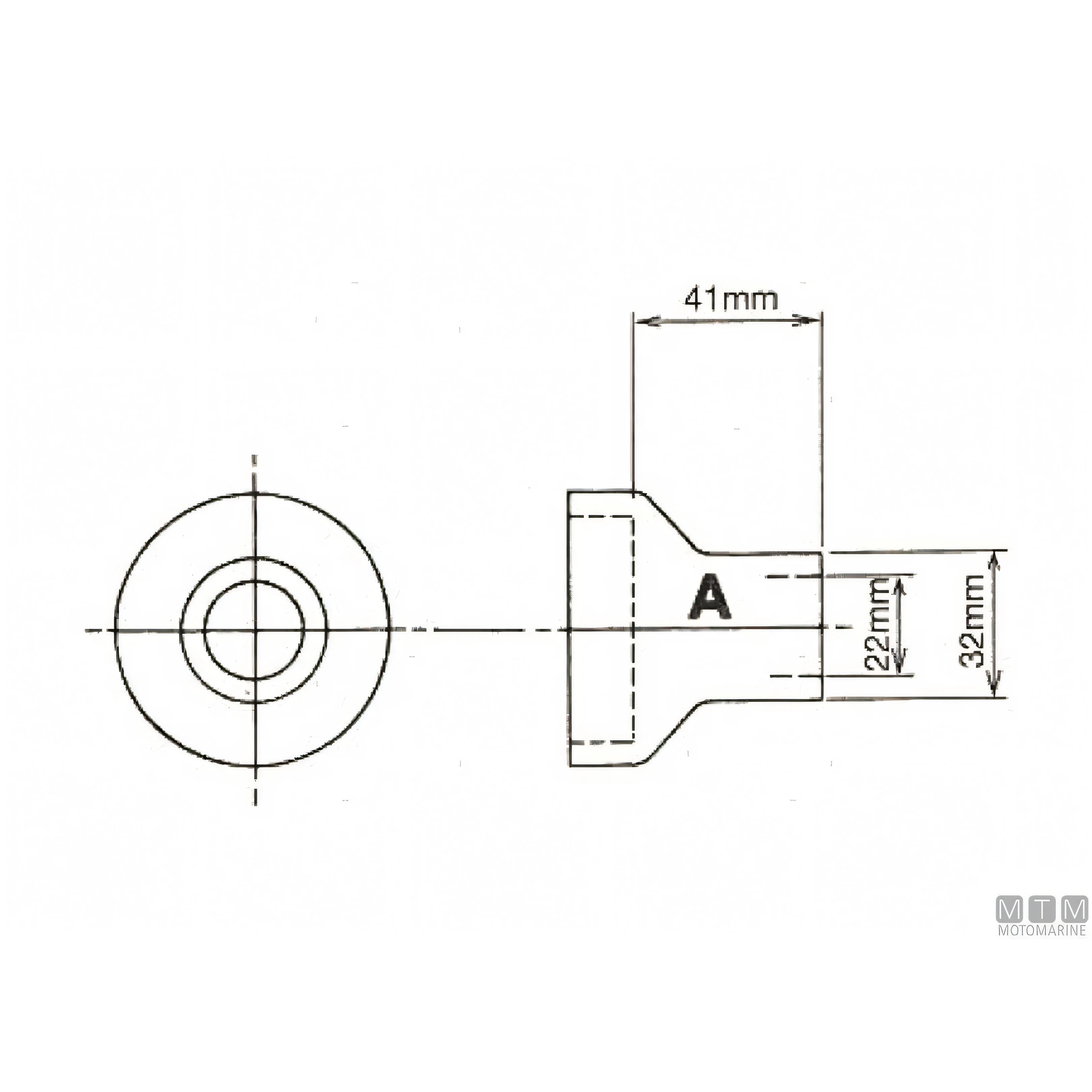 Bowman refrigerante olio DC in lega di Nichel — Manicotto dritto Ø 22 mm