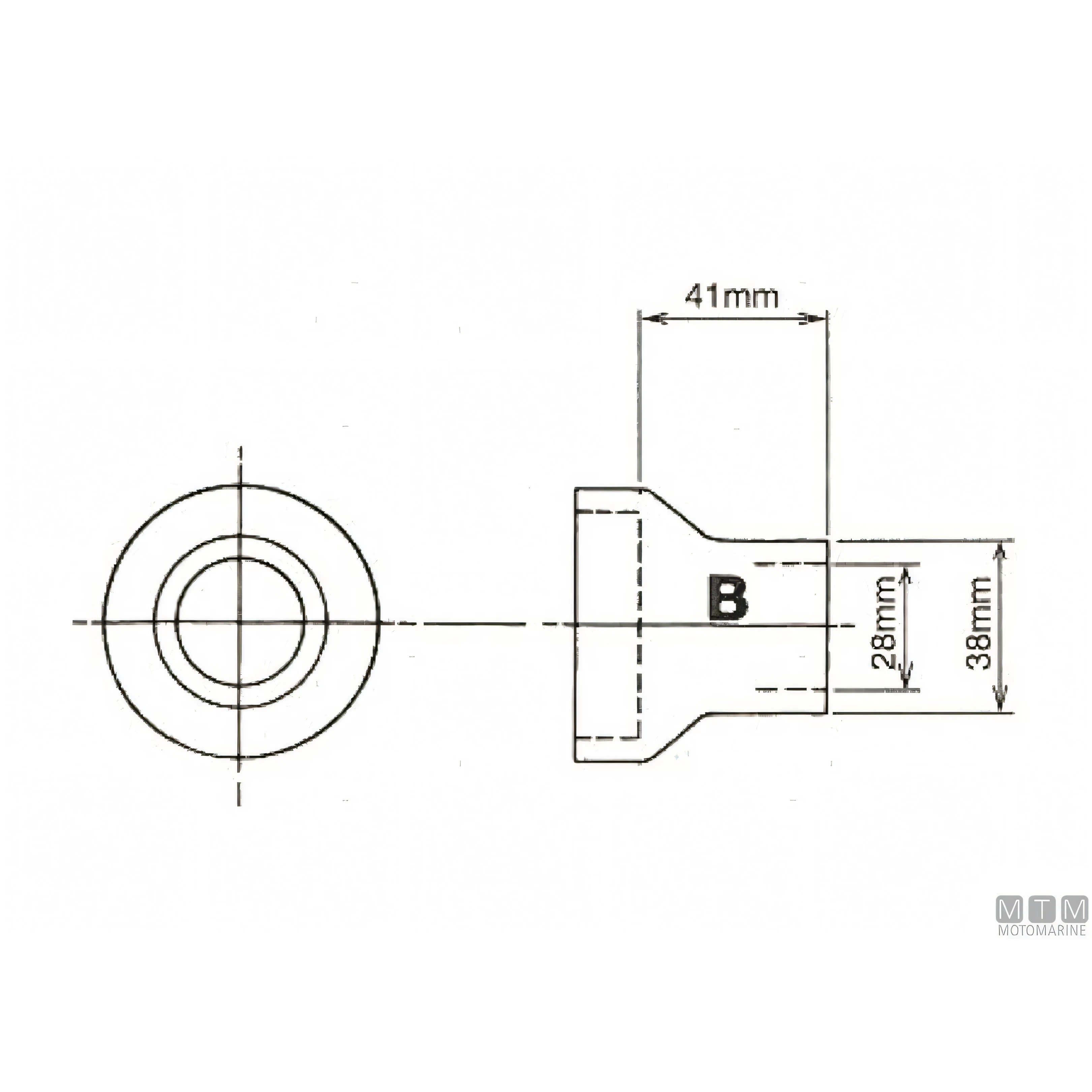 Bowman refrigerante olio DC in lega di Nichel — Manicotto dritto Ø 28 mm