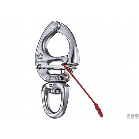 Wichard moschettone sgancio rapido occhio girevole acciaio inox — Ø 11 mm