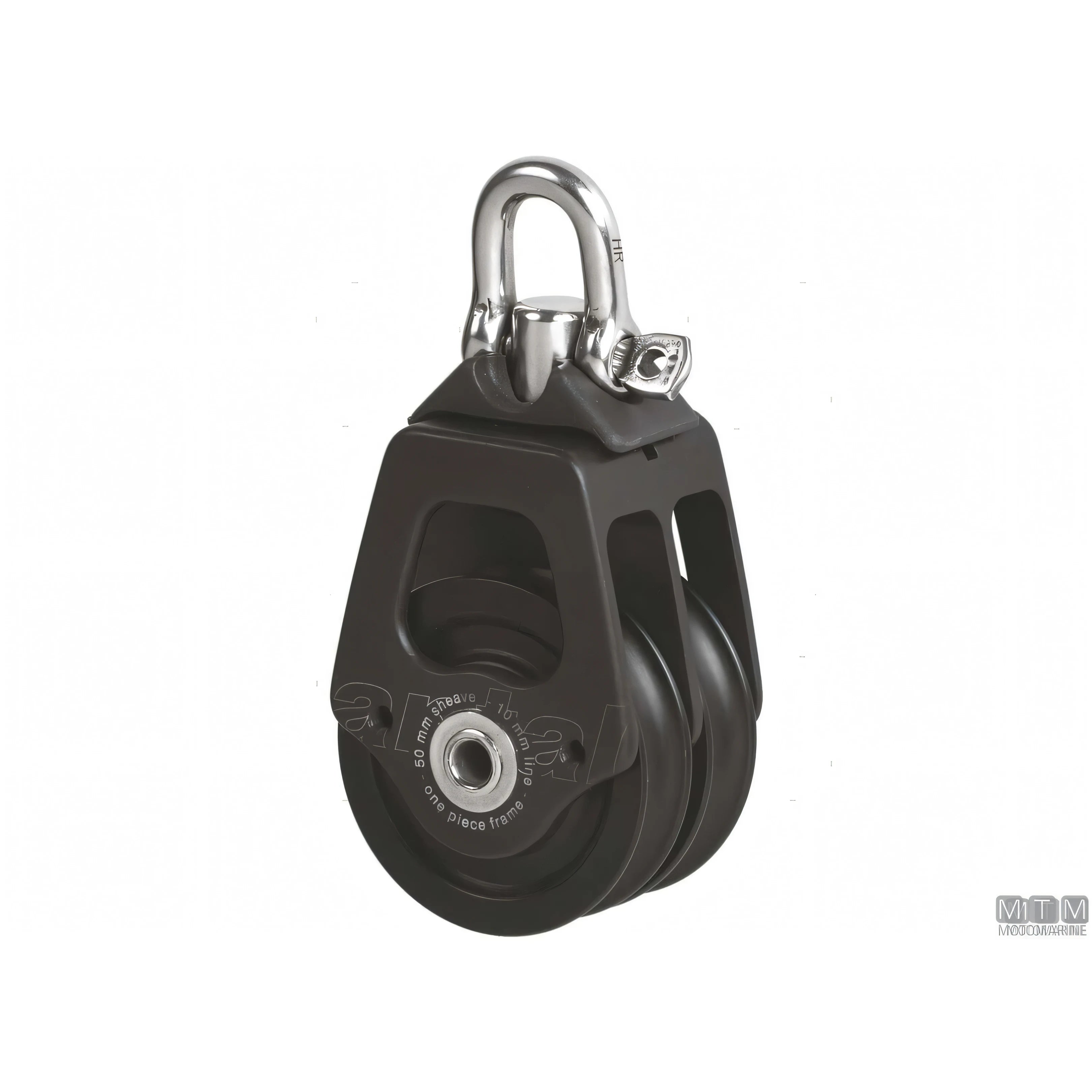 Bozzello Antal puleggia 50 mm cassa alluminio — Doppio con strozzascotte