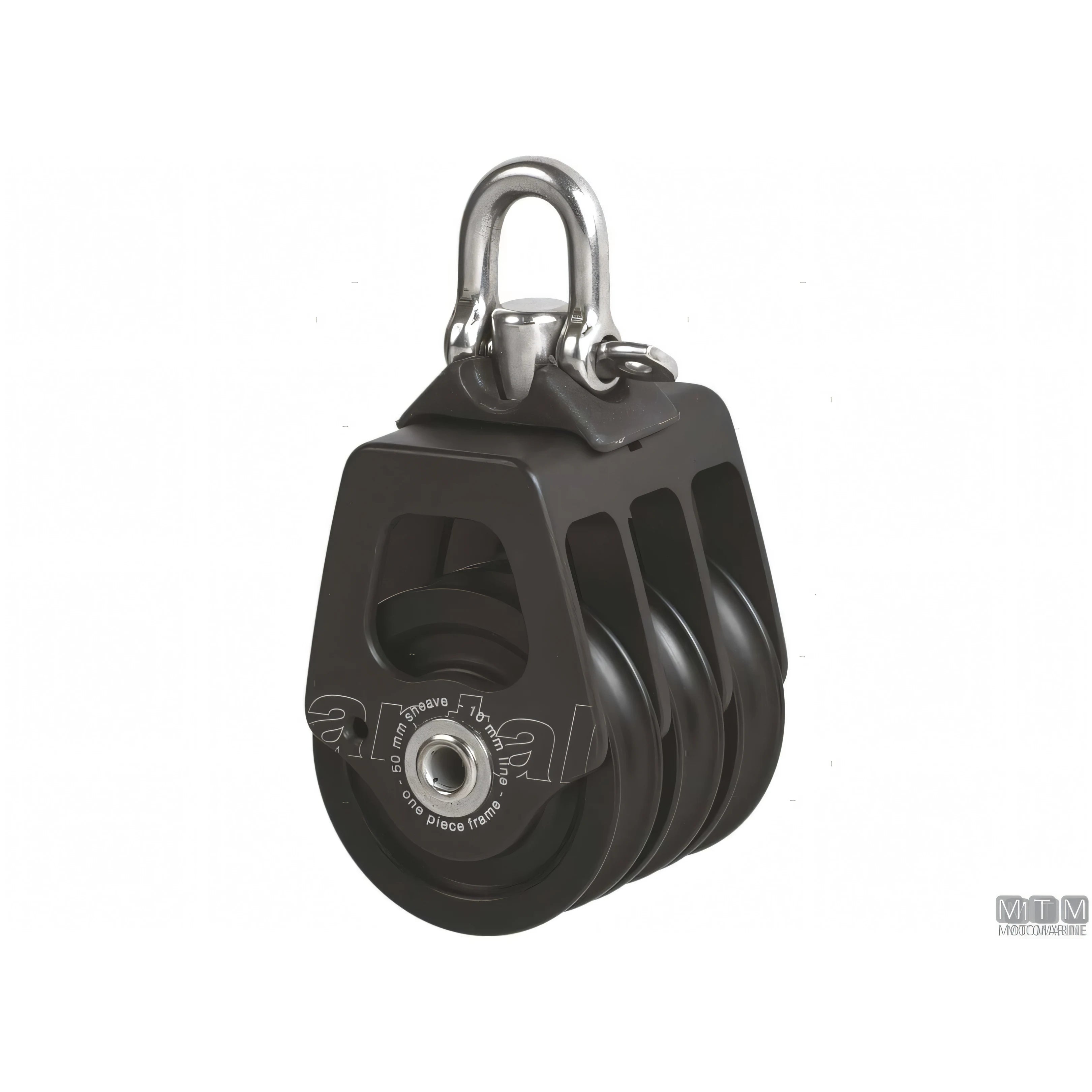 Bozzello Antal puleggia 50 mm cassa alluminio — Triplo con strozzascotte