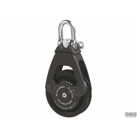 Antal bozzello puleggia 60 mm cassa in alluminio — Singolo