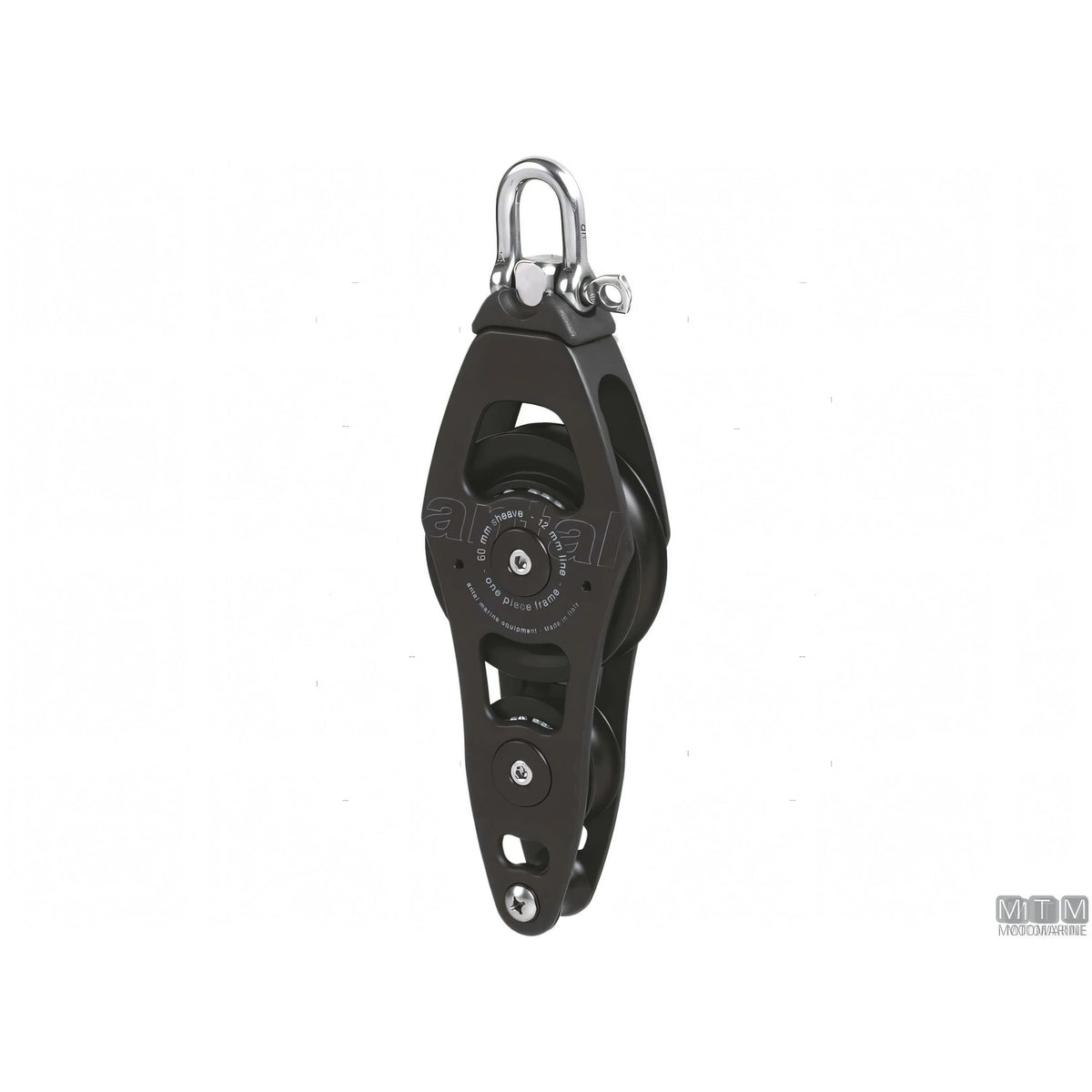 Antal bozzello puleggia 60 mm cassa in alluminio — Violino con arricavo
