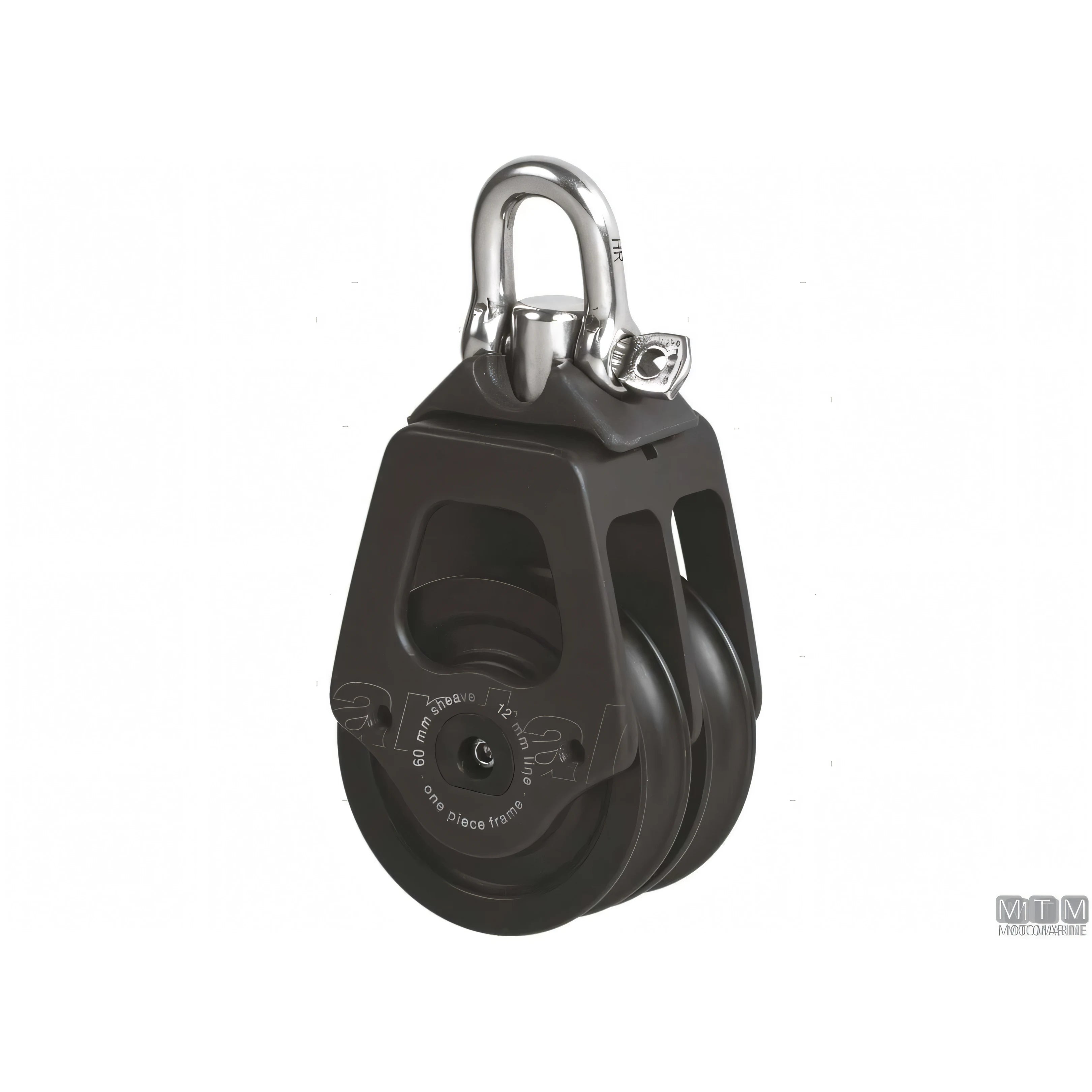 Antal bozzello puleggia 60 mm cassa in alluminio — Doppio