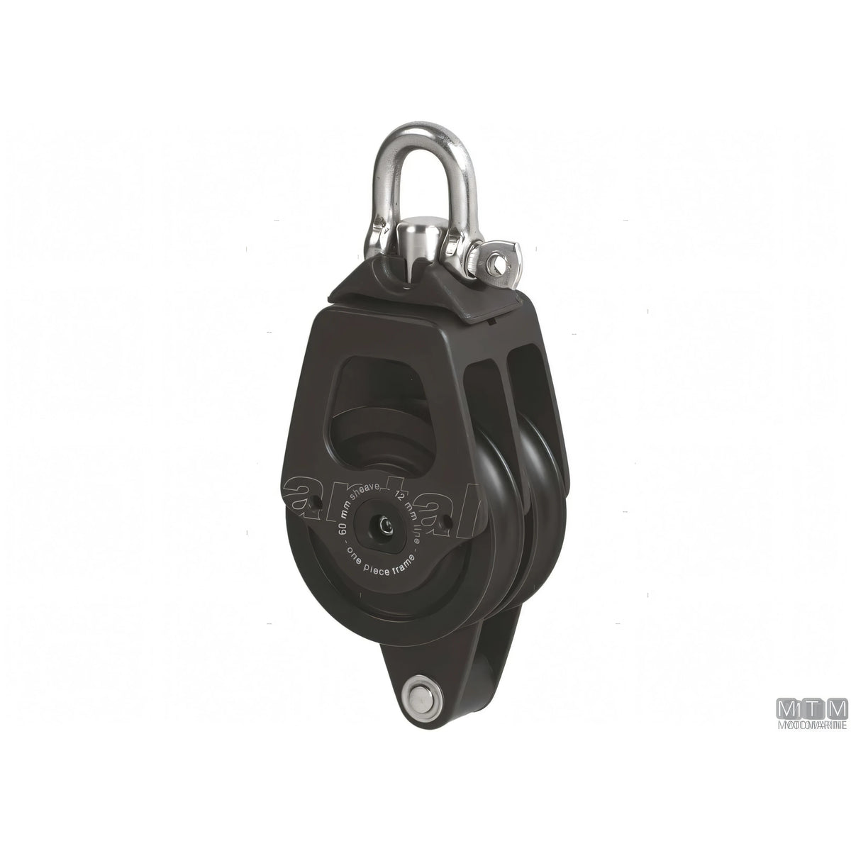 Antal bozzello puleggia 60 mm cassa in alluminio — Doppio con arricavo