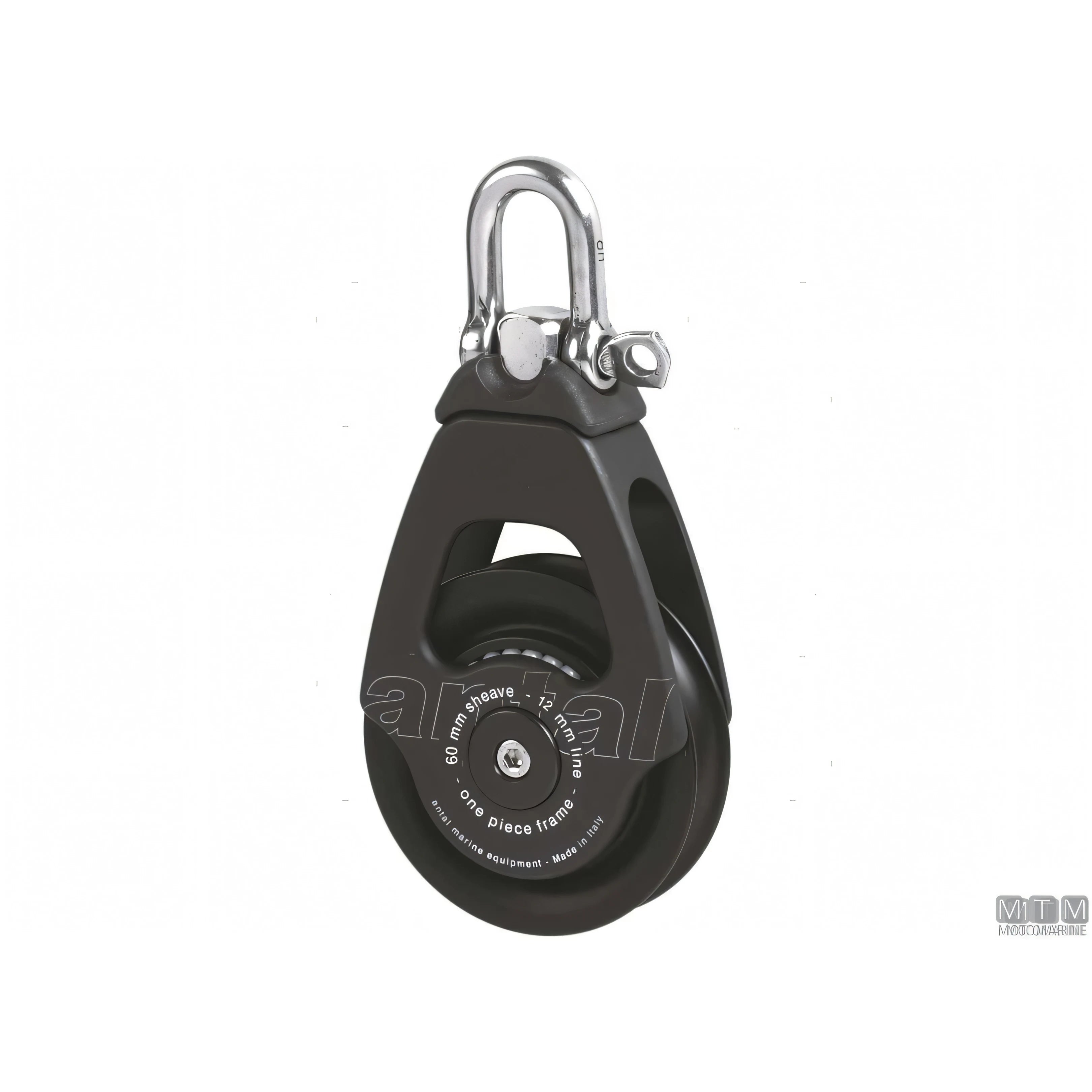 Antal bozzello puleggia 60 mm cassa in alluminio — Singolo con strozzascotte