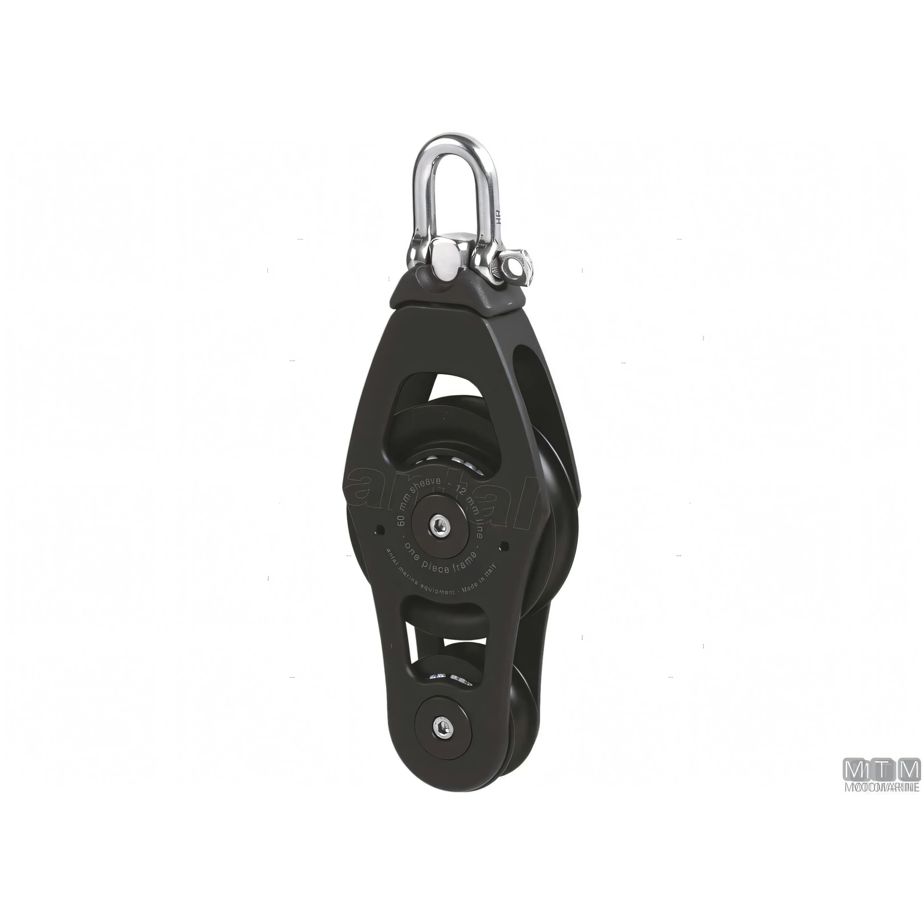 Antal bozzello puleggia 60 mm cassa in alluminio — Violino con strozzascotte