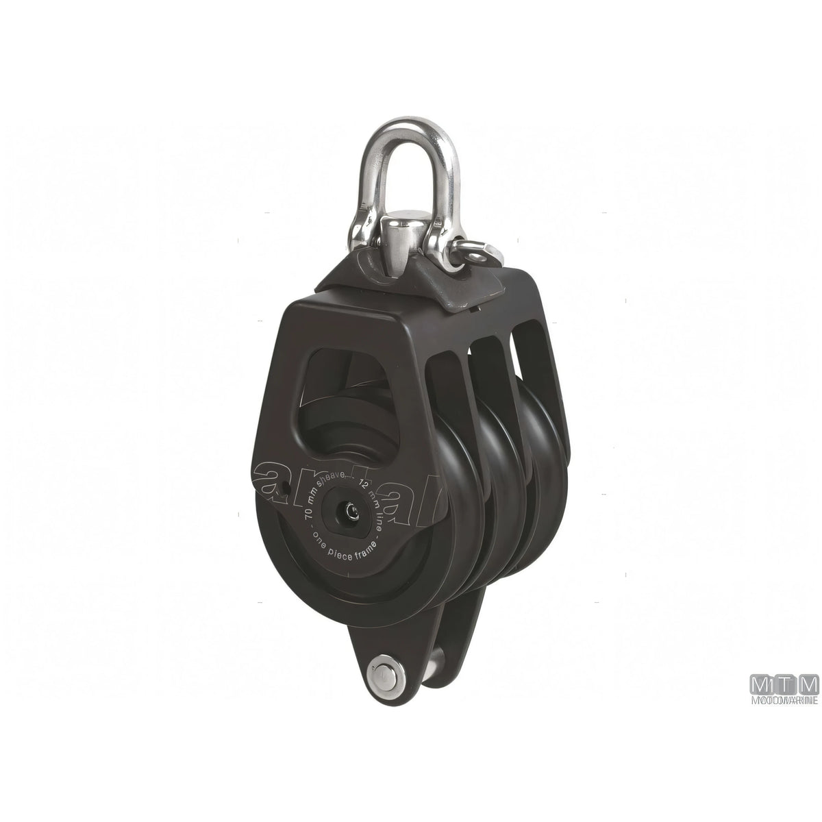 Antal bozzello puleggia 70 mm alluminio — Triplo con arricavo
