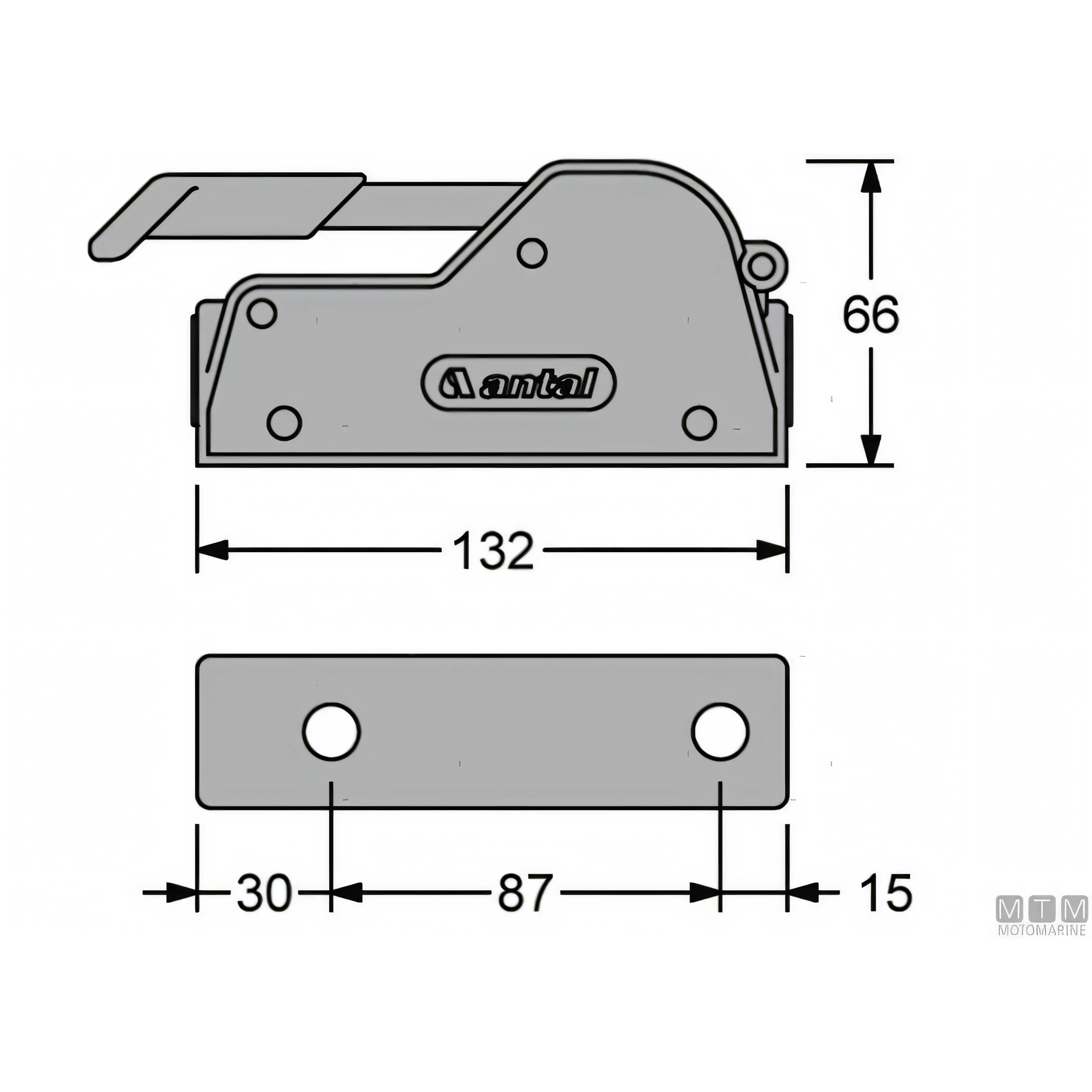 Stopper Antal V-Grip per cime — Singolo 8/12 mm