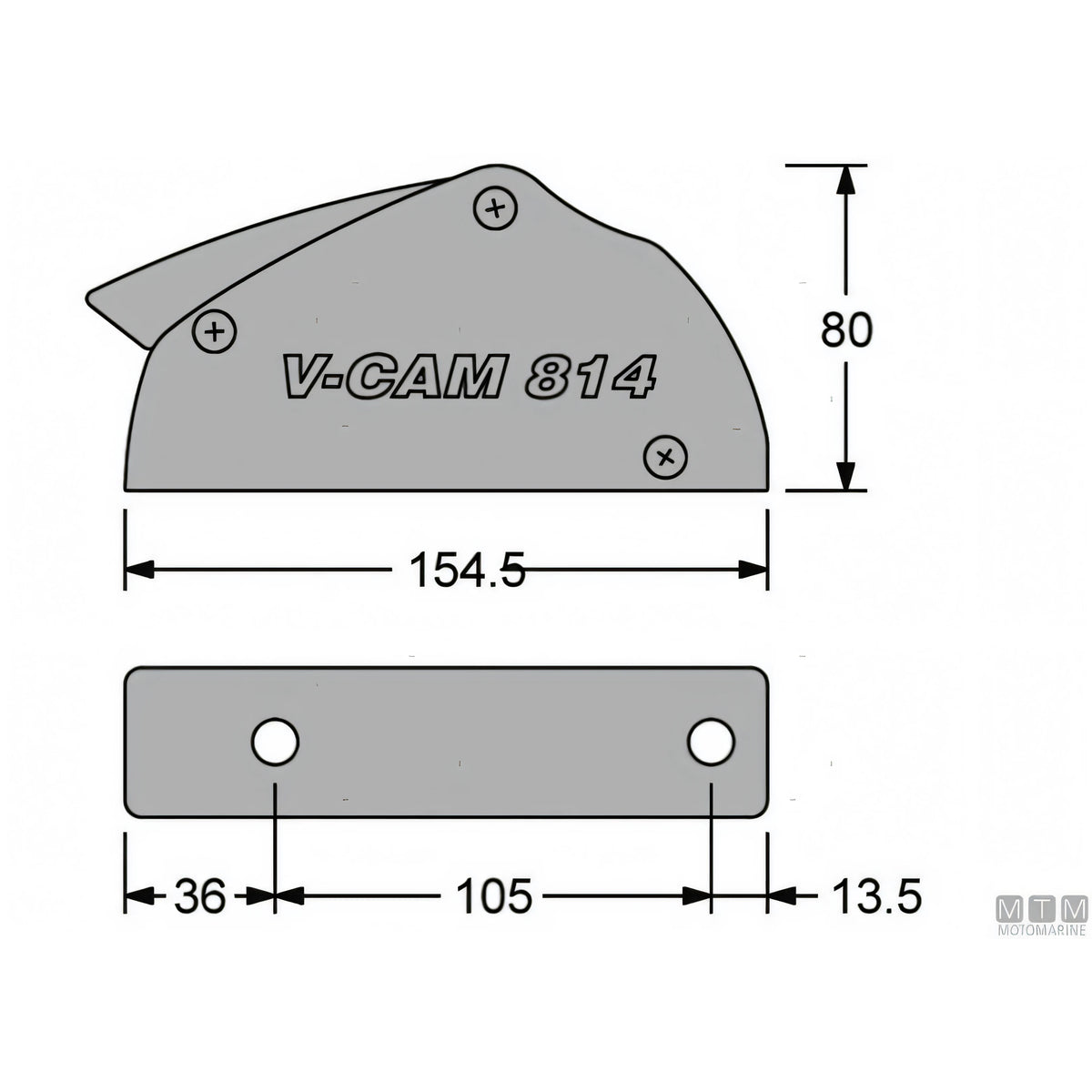 Antal stopper V-Cam 814 bloccacime a camme — Singolo Ø 8/10 mm