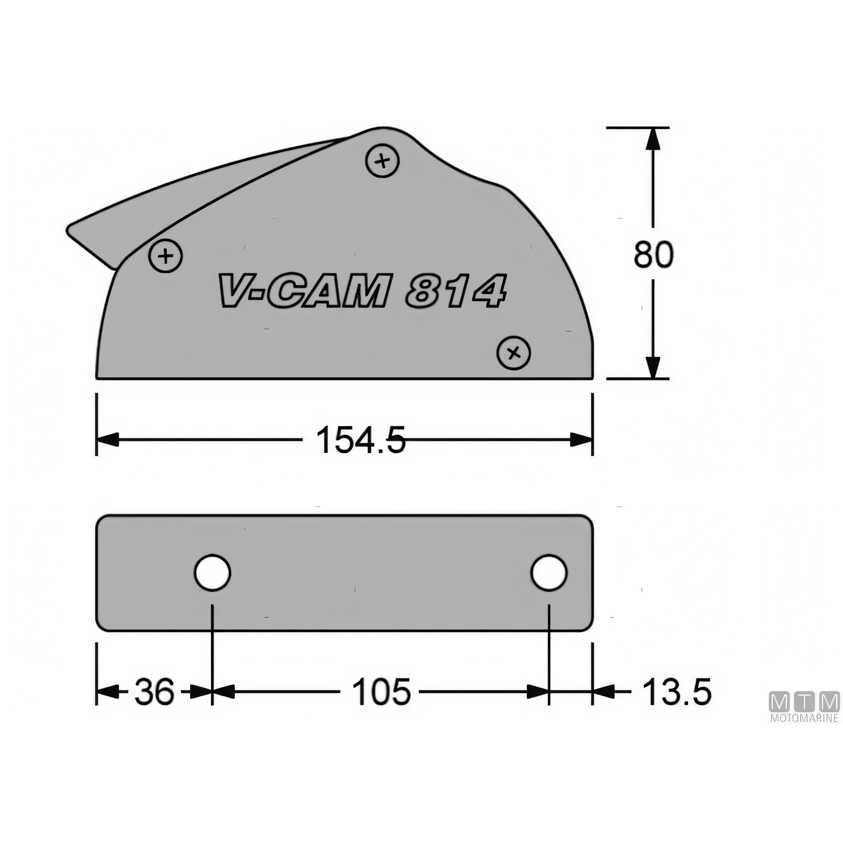 Antal stopper V-Cam 814 bloccacime a camme — Singolo Ø 8/10 mm