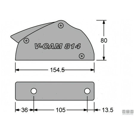 Antal stopper V-Cam 814 bloccacime a camme — Singolo Ø 8/10 mm