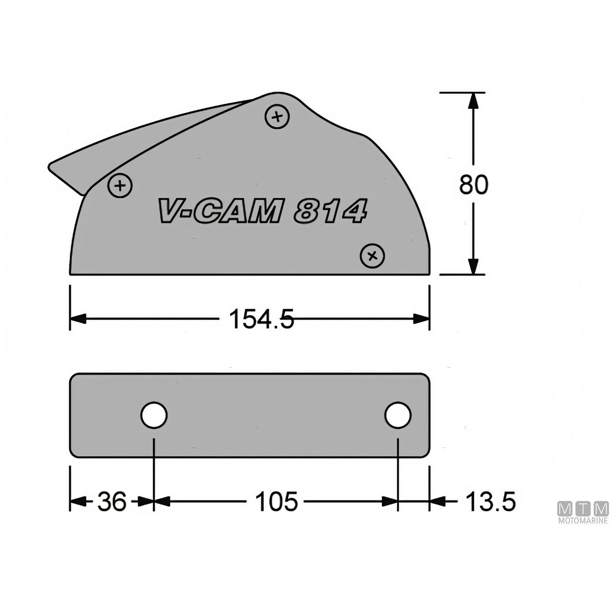 Antal stopper V-Cam 814 bloccacime a camme — Doppio Ø 8/10 mm