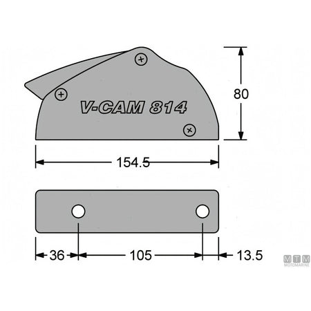Antal stopper V-Cam 814 bloccacime a camme — Doppio Ø 10/12 mm