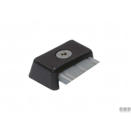 Antal carrello e rotaia genoa 40x8 mm alluminio anodizzato — Terminale rotaia