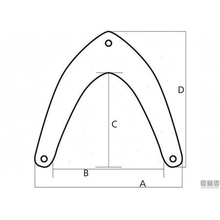 Paraprua Majoni Classico 35 x 33 cm Bianco – Protezione Prua a U con 3 Fori — Default Title