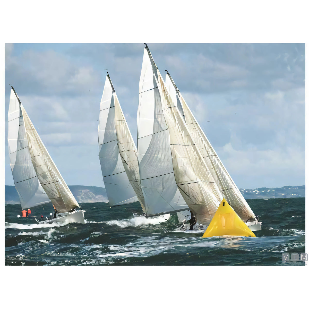 Boa Segnaletica Triangolare da Regata Motomarine — 1.5x1.5x1.5 m - Giallo