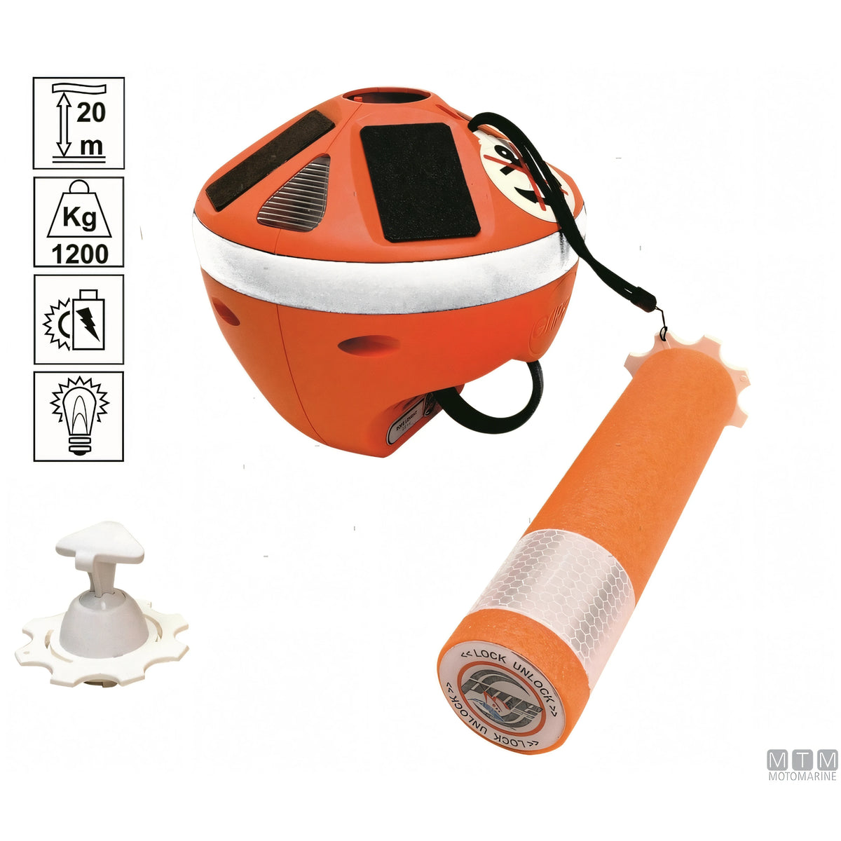Motomarine Grippiale Segna-Ancora Grippy con cima autoavvolgente — Basic