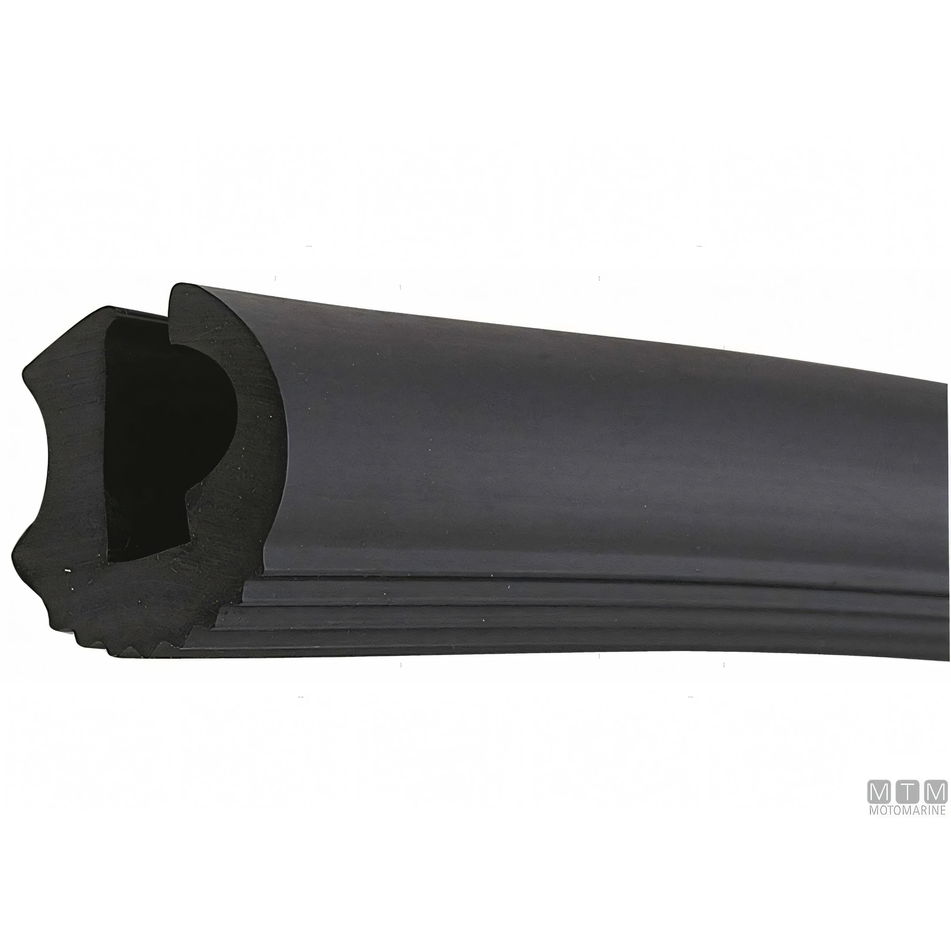 Bottazzo Profilo Parabordo ECO1 Nero (25mm) – Finitura Giunzioni a Labbro — ECO1 nero 12 metri