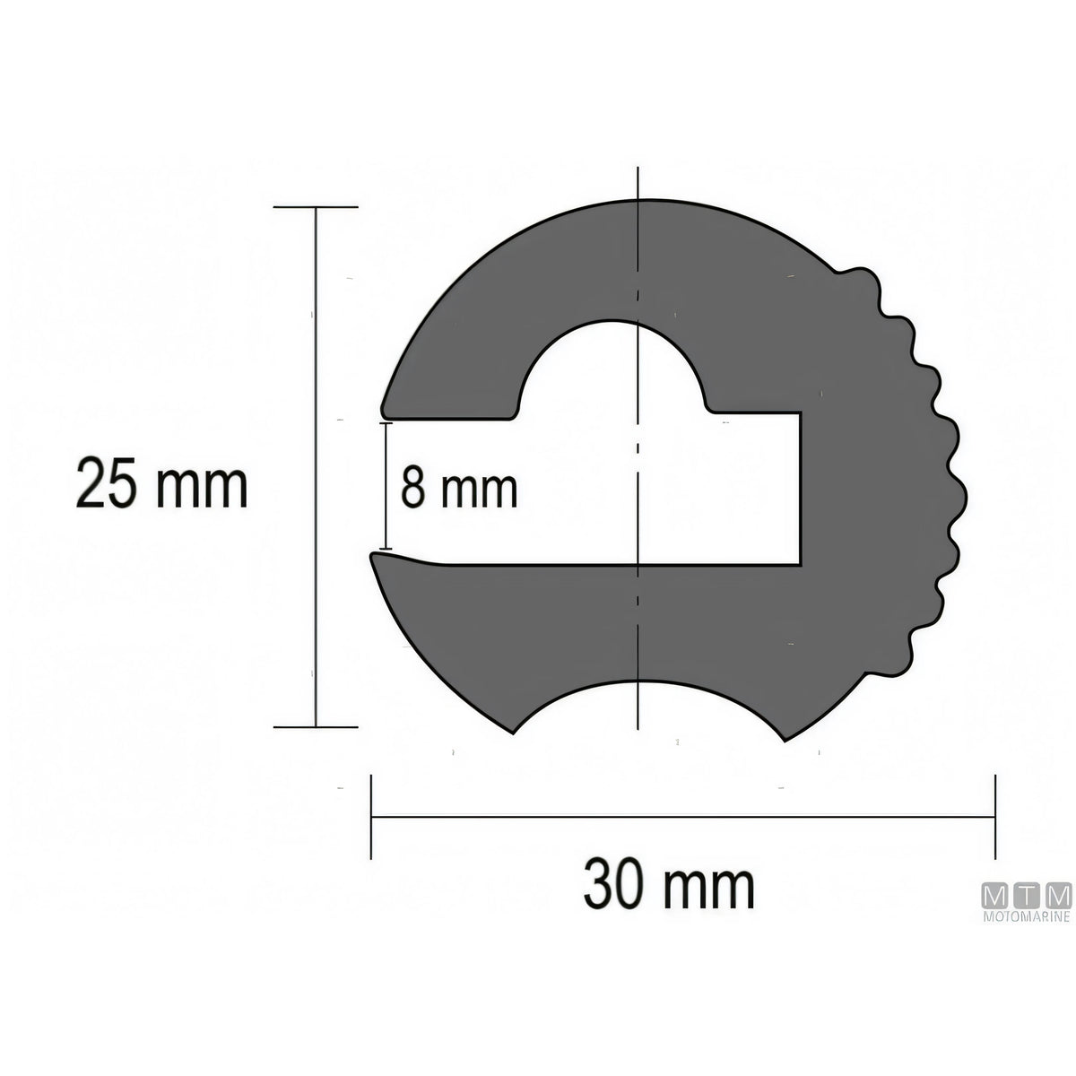 Bottazzo Profilo Parabordo ECO1 Nero (25mm) – Finitura Giunzioni a Labbro — ECO1 nero 12 metri