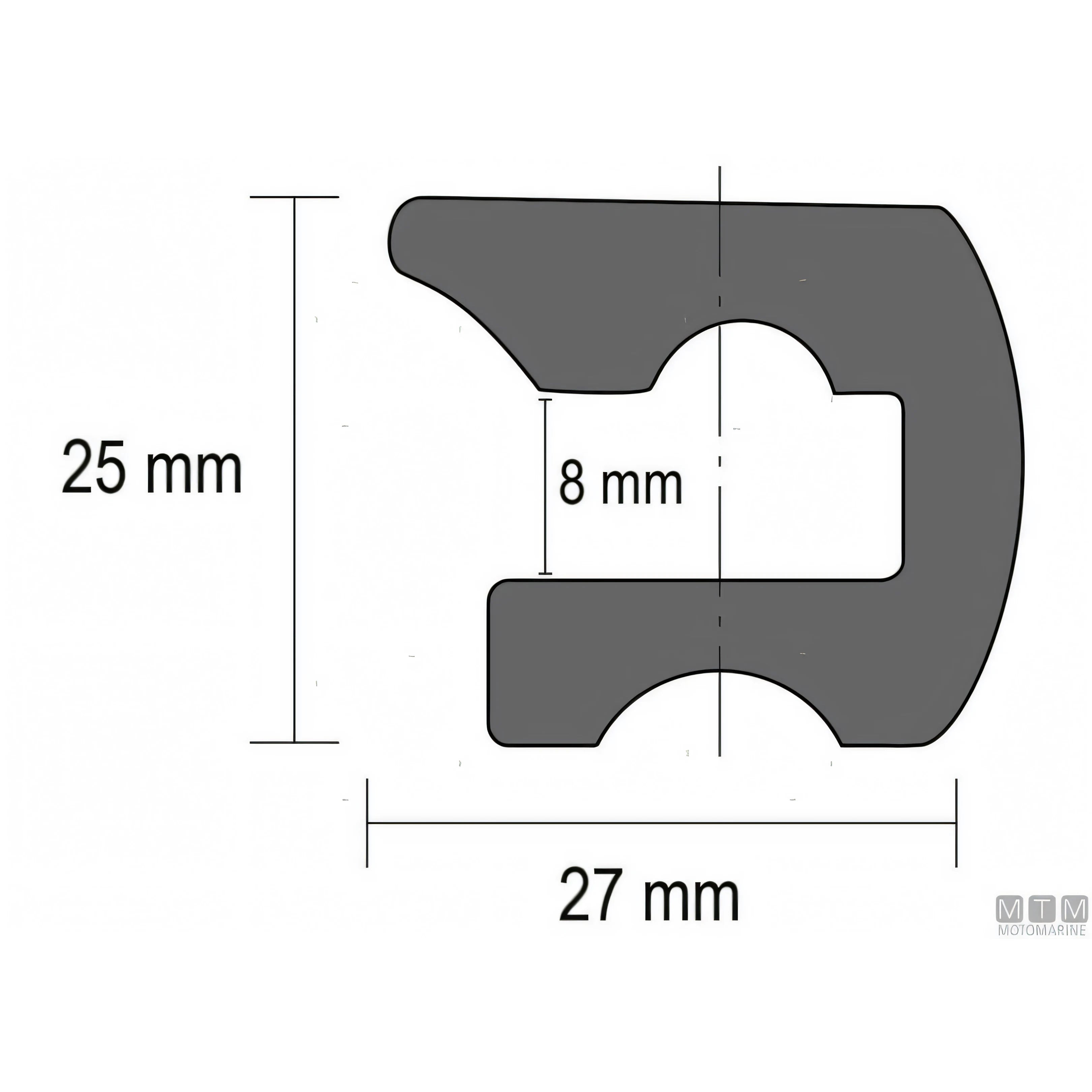 Tessilmare Bottazzo Profilo Parabordo ECO2 in PVC — Nero - 12 m