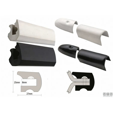 Tessilmare Bottazzo Profilo Parabordo ECO2 in PVC — Nero - 12 m