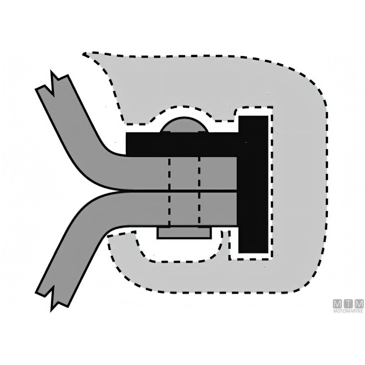 Bottazzo Profilo Parabordo T1 Nero (36mm) – Sistema Componibile in PVC — T1 Nero 12 metri