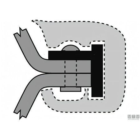 Bottazzo Profilo Parabordo T1 Nero (36mm) – Sistema Componibile in PVC — T1 Nero 12 metri