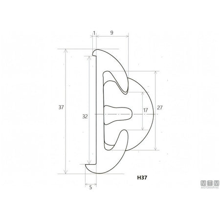 Tessilmare supporto bottazzo parabordo alluminio anodizzato — vista 7
