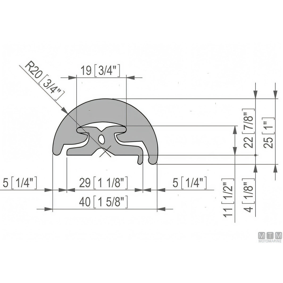 Tessilmare Bottazzo Profilo Parabordo Radial h40mm — vista 14
