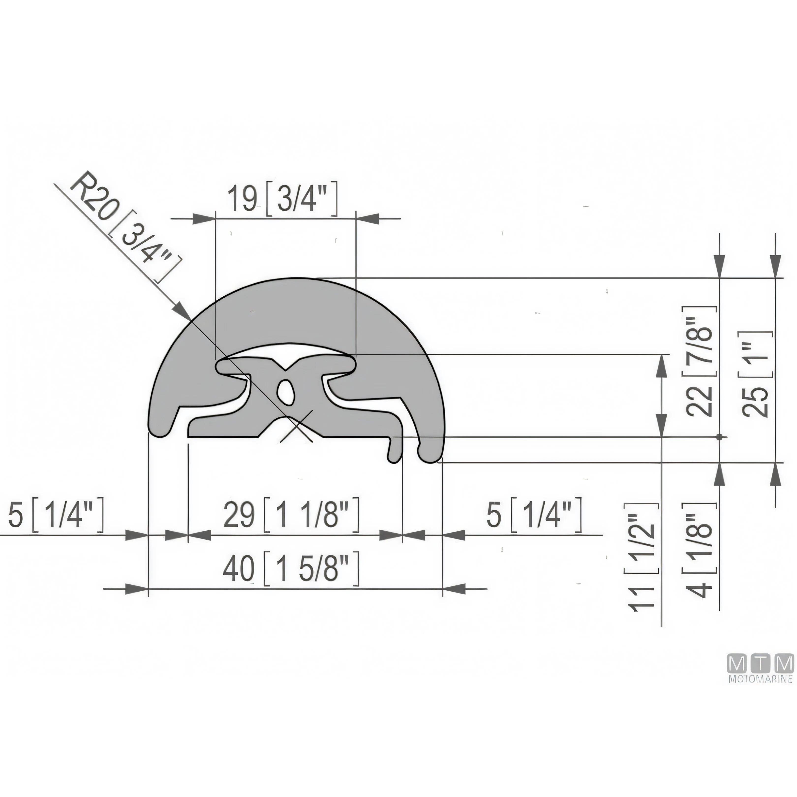 Tessilmare Bottazzo Profilo Parabordo Radial h40mm — vista 14