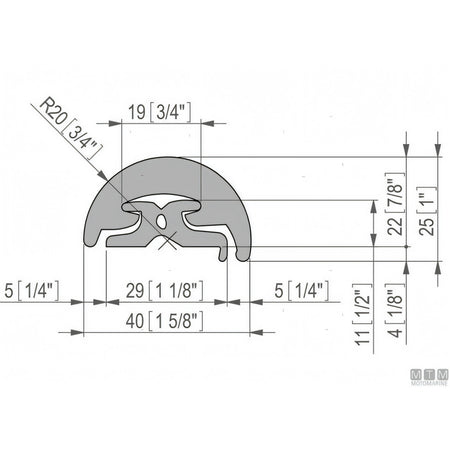 Tessilmare Bottazzo Profilo Parabordo Radial h40mm — vista 14