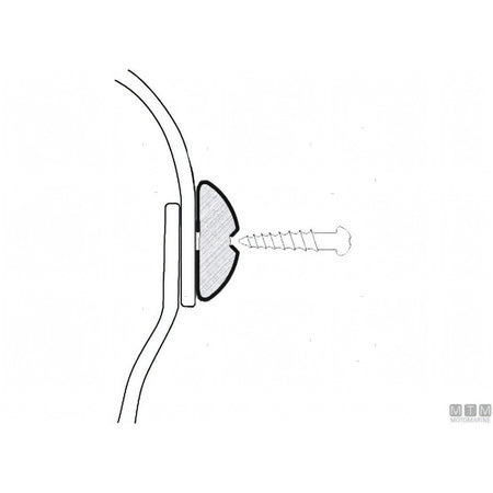 Profilo Parabordo Sphaera Tessilmare con Base in Acciaio Inox — Profilo h25mm x 3m