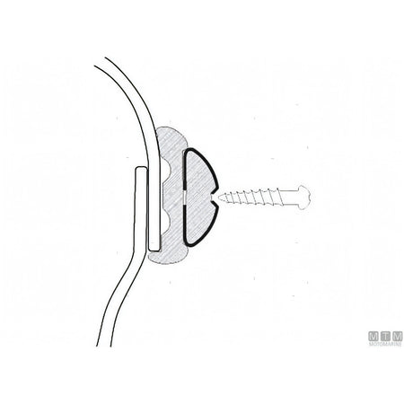 Profilo Parabordo Sphaera Tessilmare con Base in Acciaio Inox — Profilo h25mm x 3m