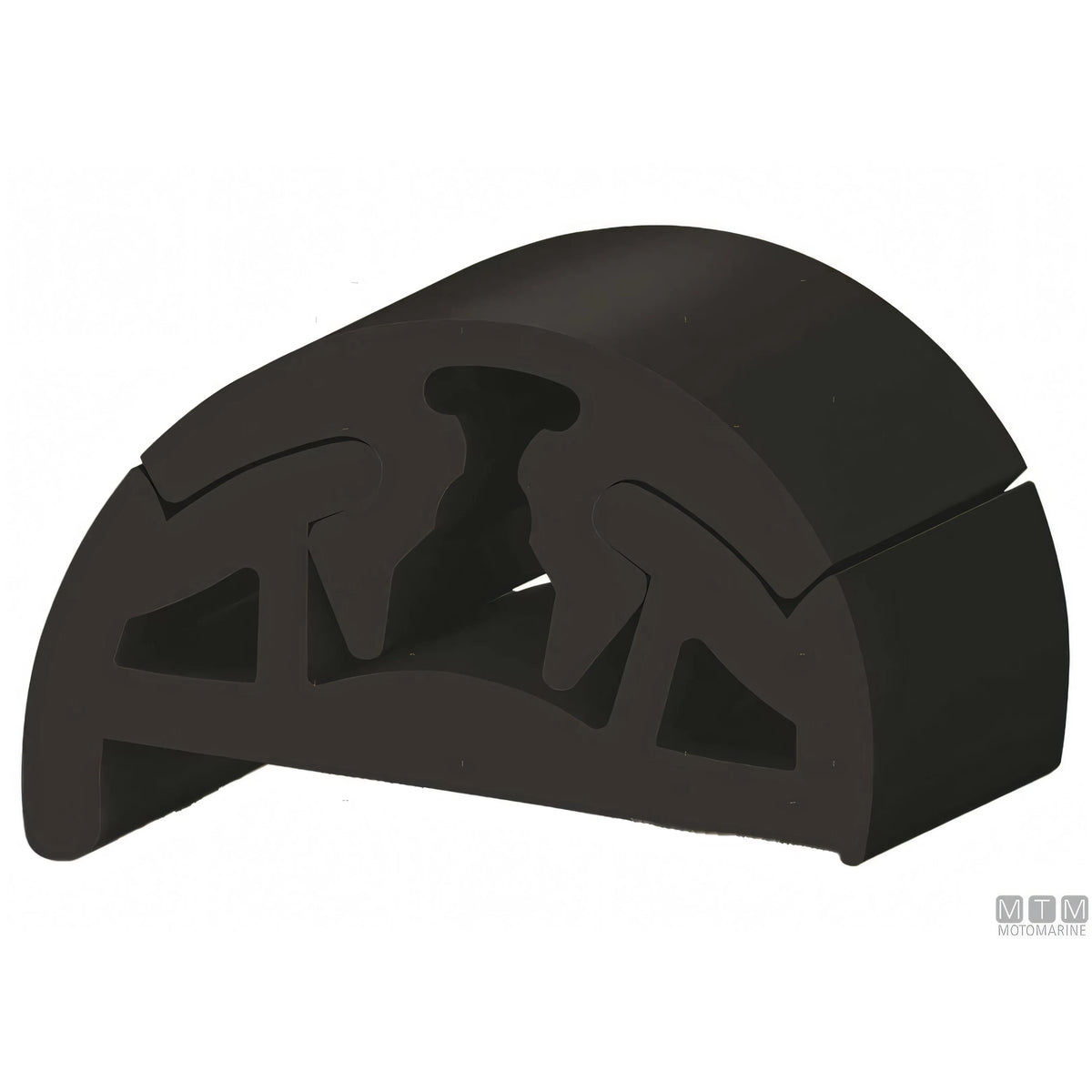 Bottazzo Profilo Parabordo Bino Tessilmare in PVC — Profilo h40mm Nero con piedino 12m