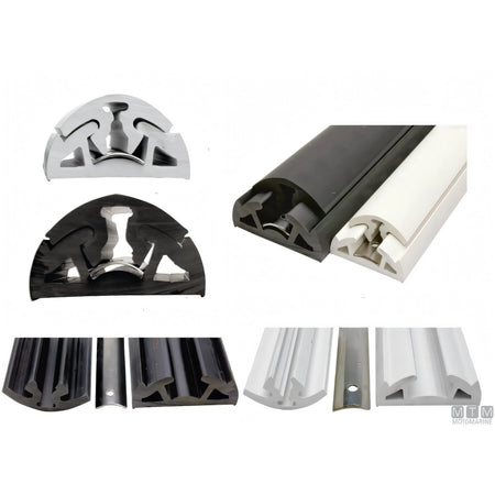 Bottazzo Profilo Parabordo Bino Tessilmare in PVC — Profilo h65mm Nero 12m