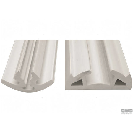 Tessilmare Bottazzo Parabordo Bino profilo PVC — Profilo h90mm Bianco 12m