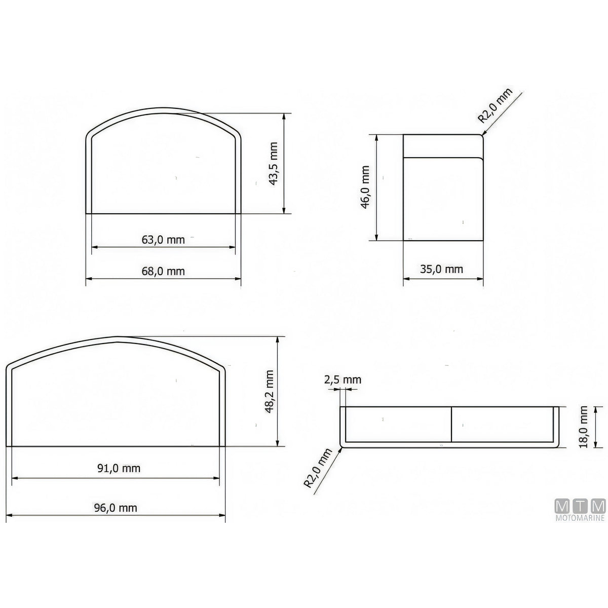 Bottazzo Profilo Parabordo QBE Tessilmare Nero in PVC — Profilo H65 - 12m