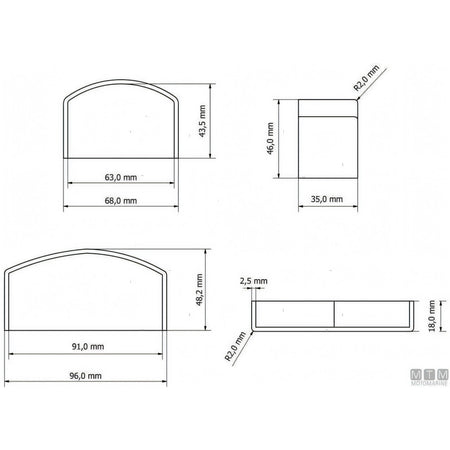 Bottazzo Profilo Parabordo QBE Tessilmare Nero in PVC — Profilo H65 - 12m