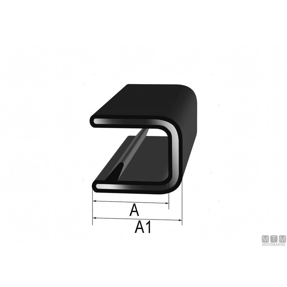 Trim-Lok profilo autobloccante Edge Trim in PVC e alluminio — vista 2