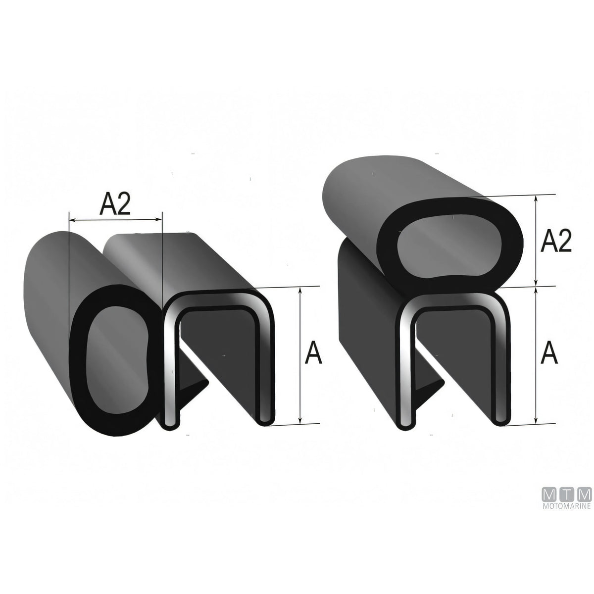 Trim-Lok guarnizione Hatch Seal EPDM PVC alluminio — vista 2