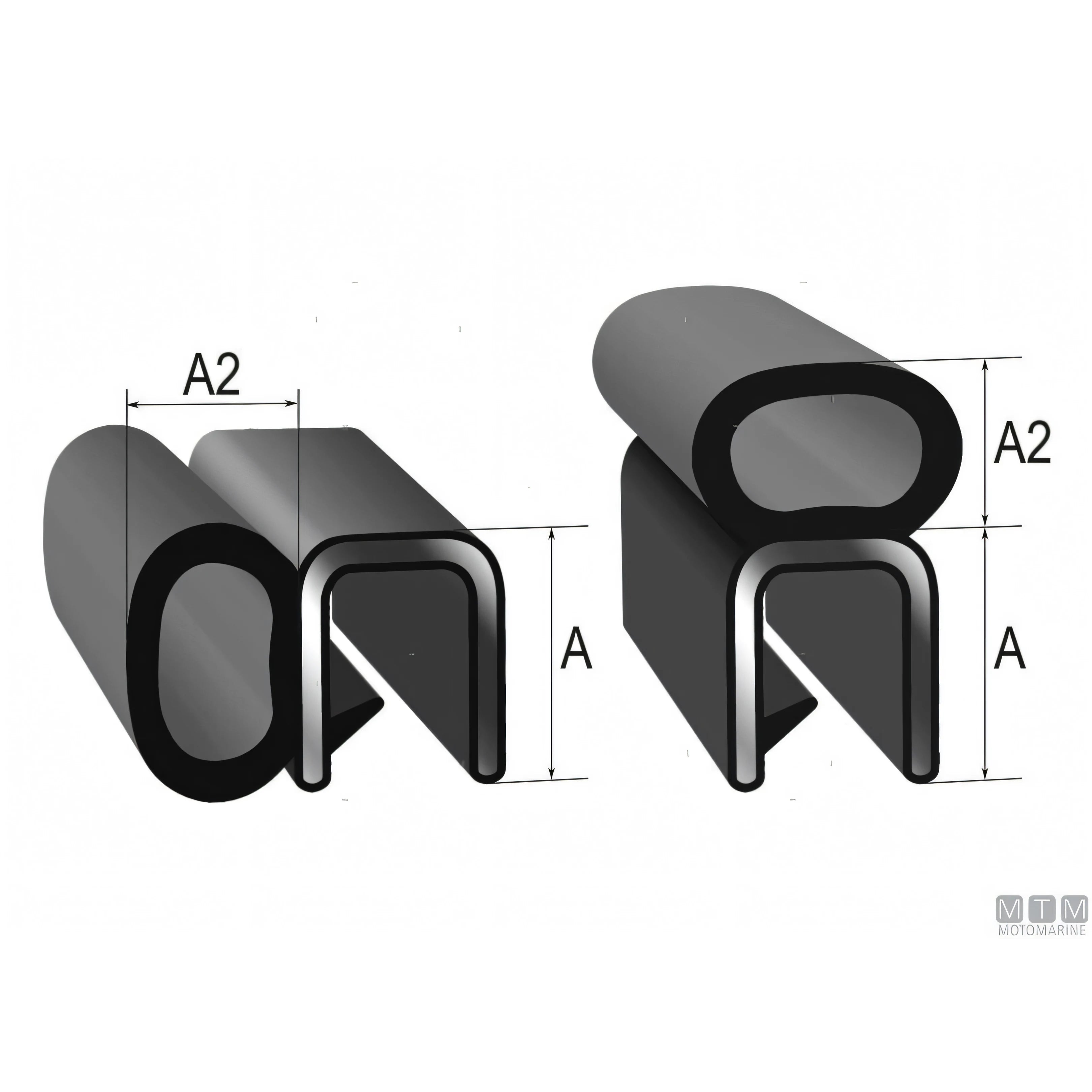 Trim-Lok guarnizione Hatch Seal EPDM PVC alluminio — vista 2