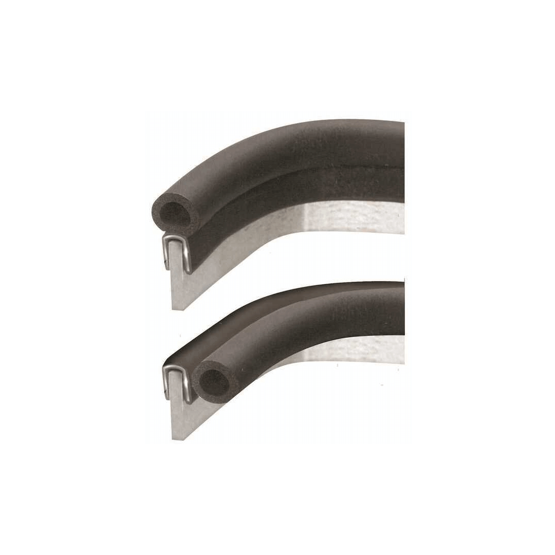 Guarnizione parabordo Trim-Lok Hatch Seal laterale nera in gomma con clip metallica, sezione tubolare | Onautica