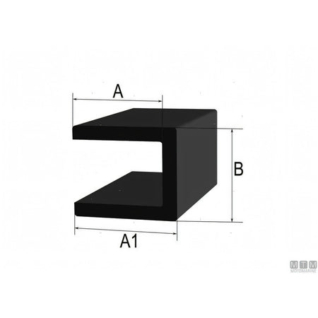Trim-Lok profilo Rubber Edge in neoprene per bordi — Rotonda 1-3 mm