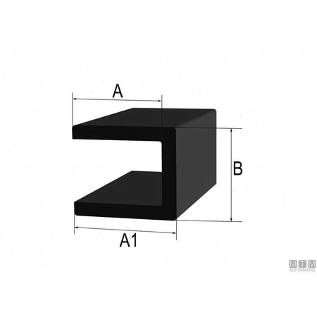 Trim-Lok profilo Rubber Edge in neoprene per bordi — Squadrata 1-3 mm
