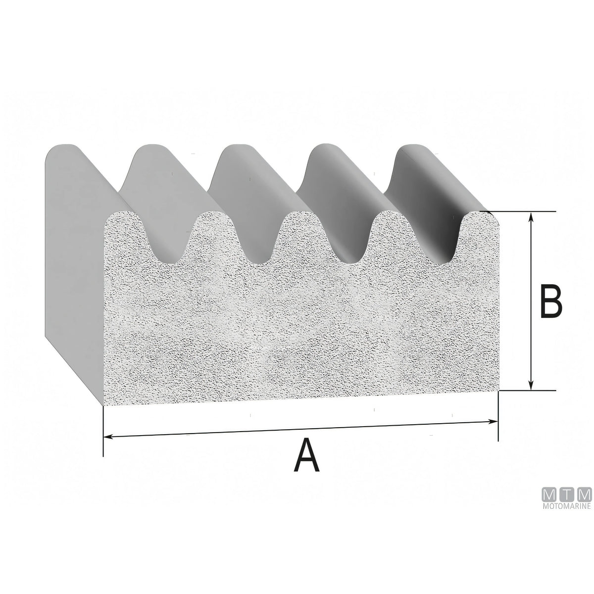 Trim-Lok guarnizione Ribbed Rubber gomma EPDM adesiva — vista 7