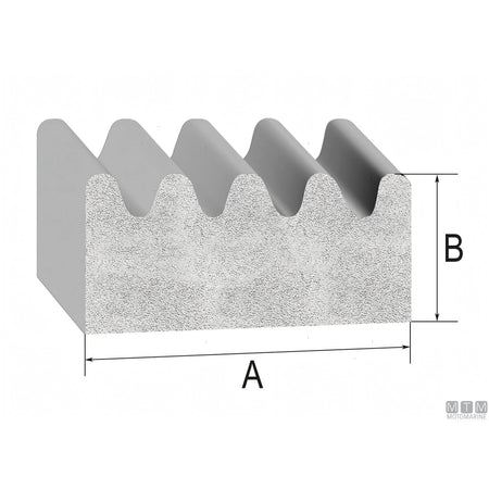 Trim-Lok guarnizione Ribbed Rubber gomma EPDM adesiva — vista 7