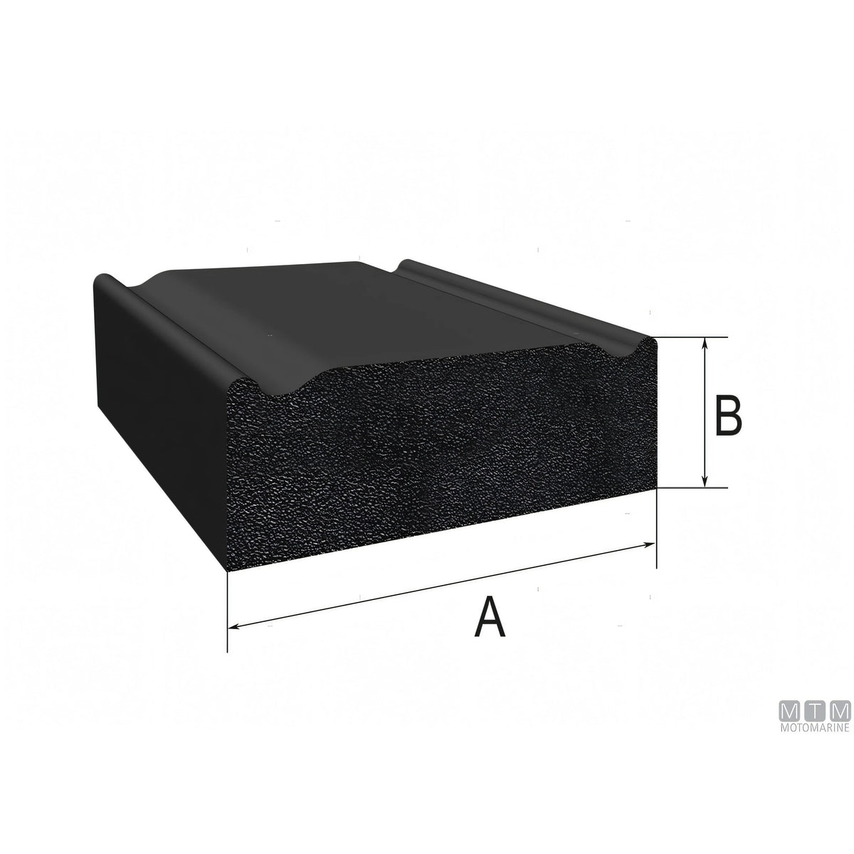 Trim-Lok guarnizione Flat Rubber gomma EPDM adesiva — vista 2